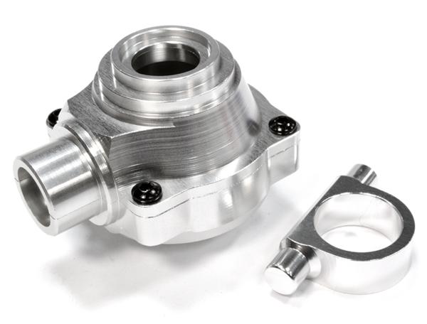 C26061SILVER Billet Machined Front or Rear Gear Case w/ Collar for 1/10 E-Maxx Brushless - Image 1