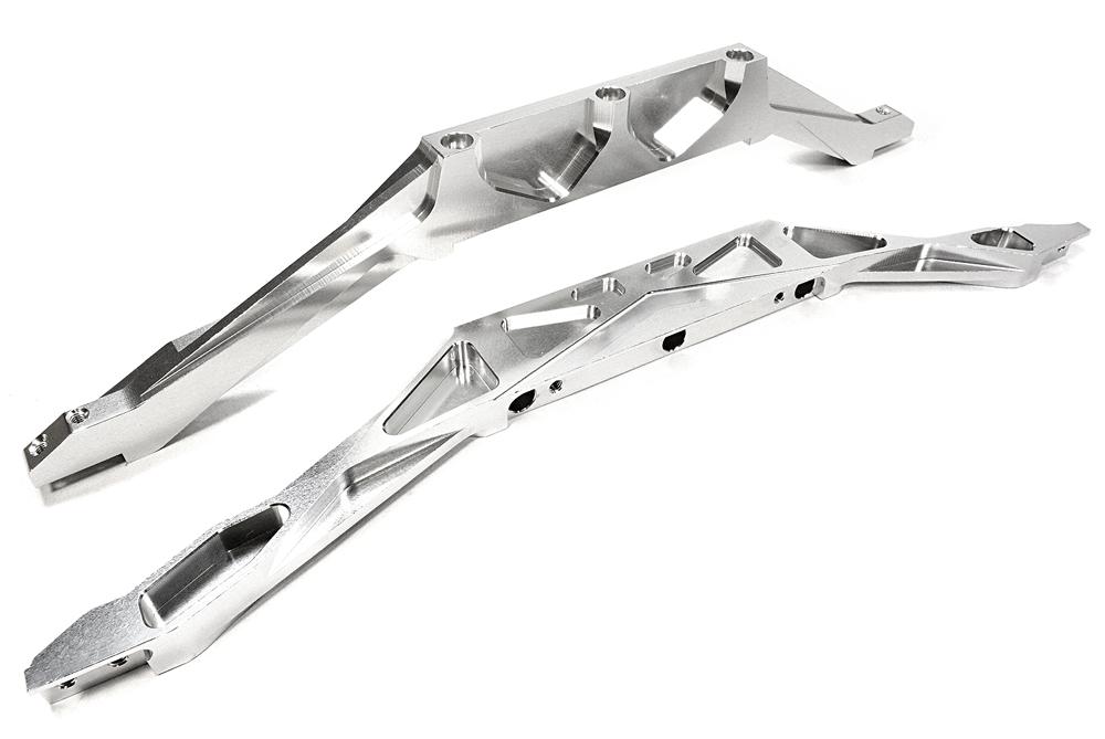 C26066SILVER Billet Machined Chassis Brace (2) for Traxxas 1/10 Scale E-Maxx Brushless 3921 - Image 1