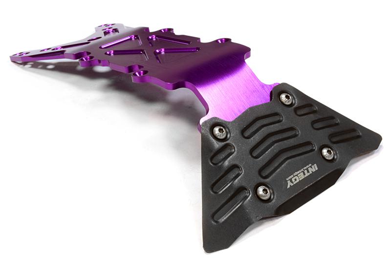 C26068PURPLE Billet Machined Front Skid Plate for Traxxas 1/10 Scale E-Maxx Brushless - Image 1