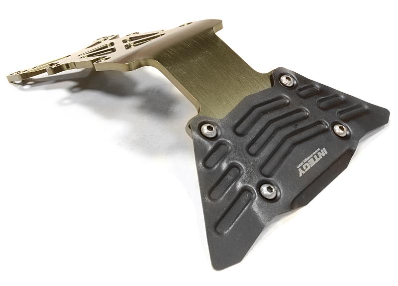 C26069GREY Billet Machined Rear Skid Plate for Traxxas 1/10 Scale E-Maxx Brushless - Image 1