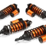 Orange Billet Machined Piggyback Shocks (4) for Traxxas 1/10 Scale Summit 4WD