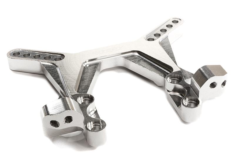 C26075SILVER Billet Machined Wide High Traction Front Shock Tower for RC10B5 & B5M (ASC90003) - Image 1