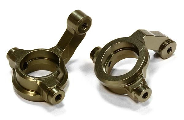 C26079GREY Billet Machined Steering Knuckles for Associated RC10B5 & B5M (ASC90003) - Image 1