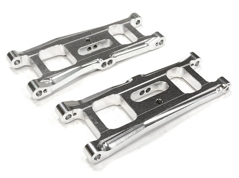 C26085SILVER Billet Machined Front Suspension Arms for Associated RC10B5 - Image 1