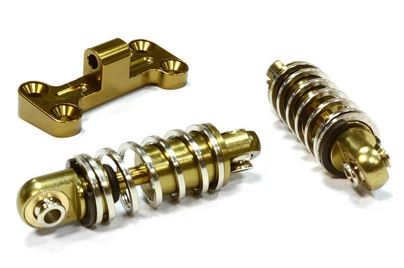 C26105BRONZE Billet Machined Spring Loaded Front Bumper Mount Kit for Axial 1/10 Yeti - Image 1