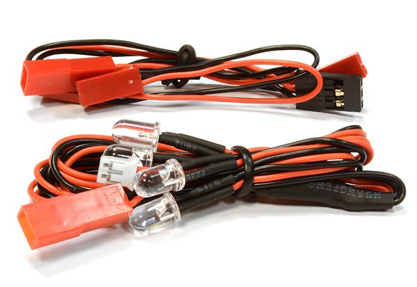 C26119RED 5mm LED (4) for 1/10 SCX-10, Scale Crawler, Off-Road, On-Road Touring & Drift - Image 1