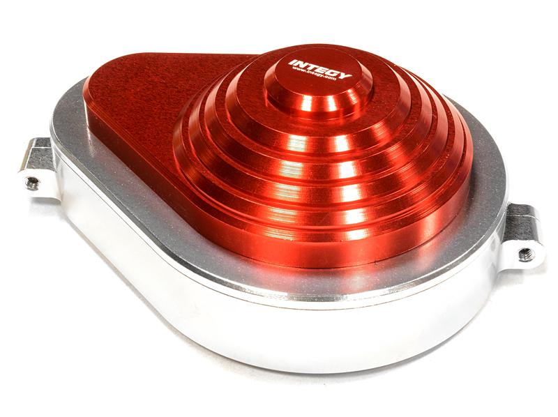 C26124RED Billet Machined Spur Gear Cover Assembly for Axial 1/10 Yeti Rock Racer - Image 1