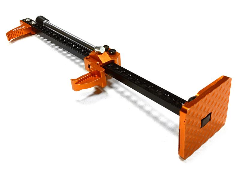 C26129ORANGE Billet Machined T2 Realistic Scale Model Hi-Lift Jack Stand 1/10 Size - Image 1
