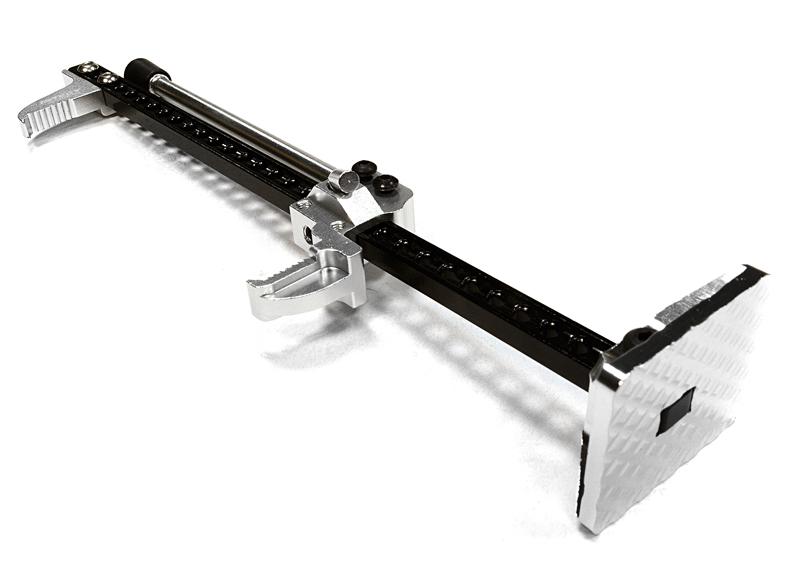 C26129SILVER Billet Machined T2 Realistic Scale Model Hi-Lift Jack Stand 1/10 Size - Image 1