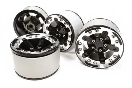 High Mass 2.2 Size Alloy XV5 Spoke Beadlock Wheel (4) for Scale Off-Road Crawler