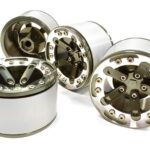High Mass 2.2 Size Alloy XV5 Spoke Beadlock Wheel (4) for Scale Off-Road Crawler
