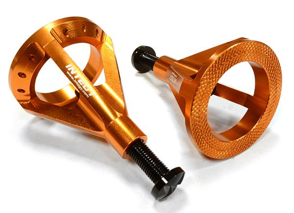 C26133ORANGE Realistic 59-105mm Model Jack Stands (2) for 1/10 & 1/8 Scale & Rock Crawler - Image 1