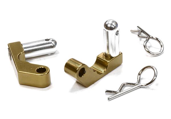 C26140BRONZE Billet Machined Rear Body Mount (2) for Axial 1/10 Yeti Rock Racer - Image 1