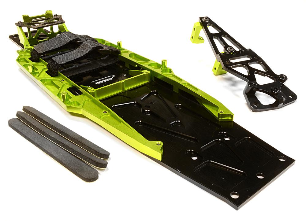 C26146GREEN Billet Machined Complete LCG Chassis Conversion Kit for Traxxas 1/10 Slash 2WD - Image 1