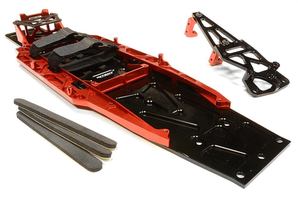 C26146RED Billet Machined Complete LCG Chassis Conversion Kit for Traxxas 1/10 Slash 2WD - Image 1
