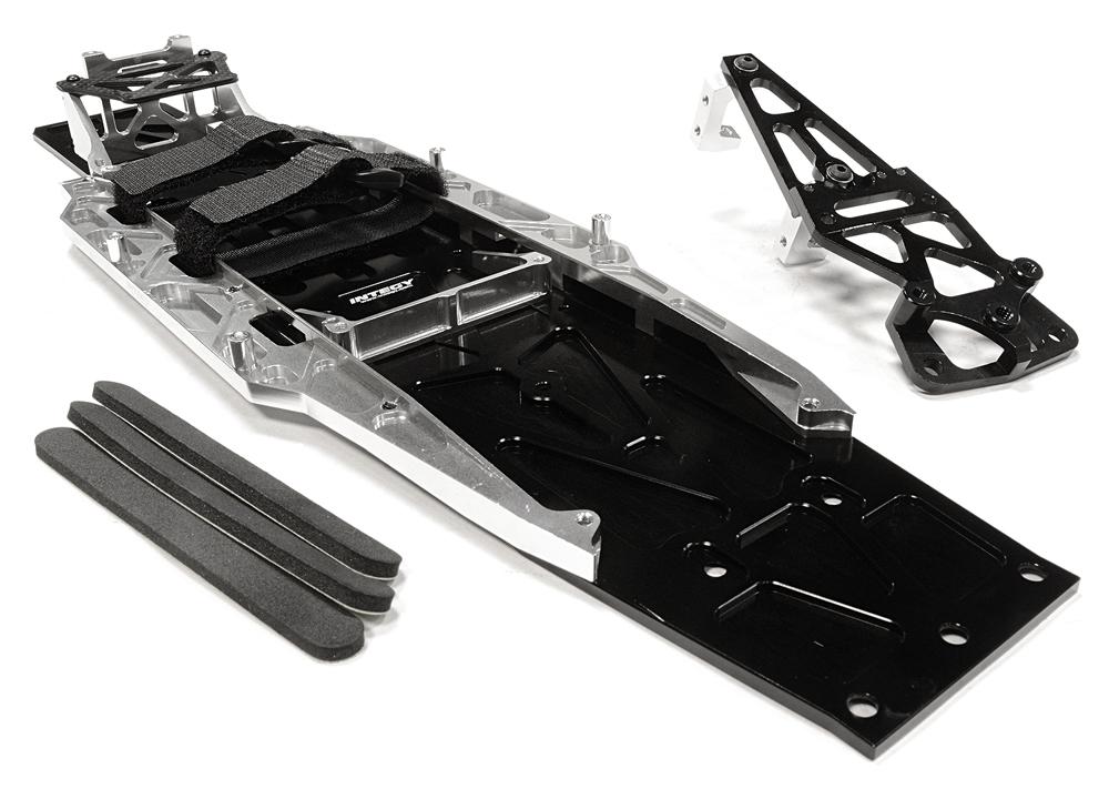 C26146SILVER Billet Machined Complete LCG Chassis Conversion Kit for Traxxas 1/10 Slash 2WD - Image 1