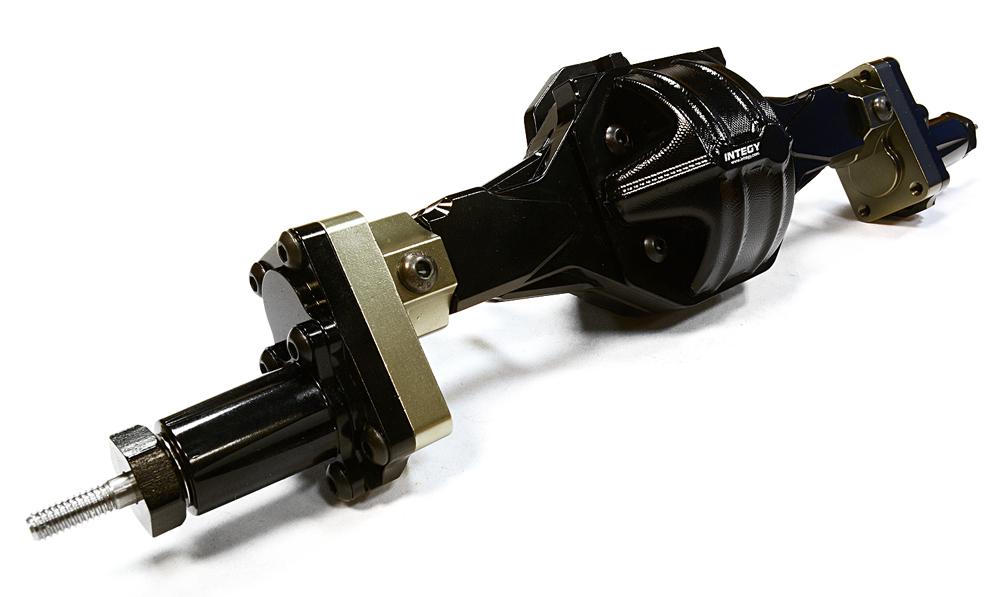 C26156BLACK Complete T5 Hi-Lift Gearbox Rear Axle for SCX-10, Dingo, Honcho & Jeep - Image 1
