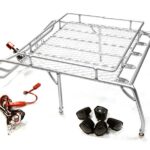 Realistic 1/10 Scale Metal Luggage Tray 267x169mm with 5 LED Spot Light Set