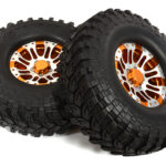 Billet Machined 8 Spoke DT 1.9 Wheel & Tire (2) for Scale Crawler (O.D.=113mm)