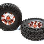 Billet Machined 8 Spoke DT 1.9 Wheel & Tire (2) for Scale Crawler (O.D.=113mm)