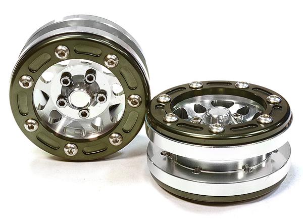 C26173GUN Billet Machined 10 Spoke Type 2A Off-Road 1.9 Size Wheel (2) for Scale Crawler - Image 1