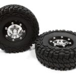 Billet Machined 10 Spoke 2A 1.9 Wheel & Tire (2) for Scale Crawler (O.D.=113mm)