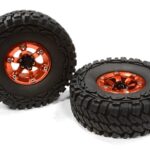 High Mass Billet 6 Spoke SQ 1.9 Wheel & Tire (2) for Scale Crawler (O.D.=113mm)