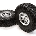 Billet Machined 6 Spoke HX 2.2 Wheel & Tire(2) for 1/10 Rock Crawler(O.D.=135mm)