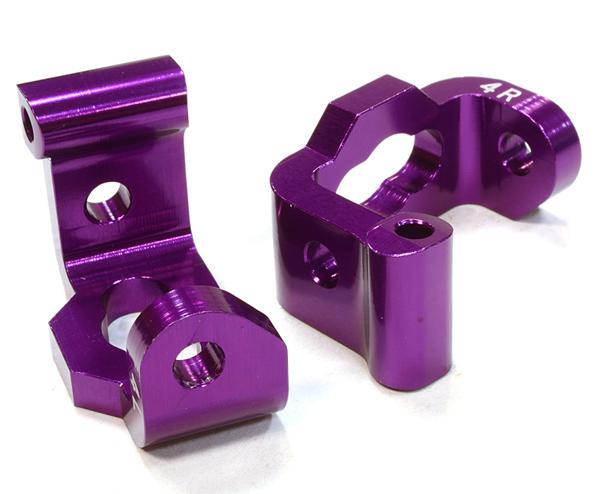C26185PURPLE Billet Machined 4 Degree Front Caster Block C-Hubs for HPI 1/10 Sprint 2 On-Road - Image 1