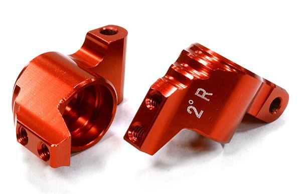 C26187RED Billet Machined 2 Degree Rear Hub Carriers for HPI 1/10 Sprint 2 On-Road - Image 1