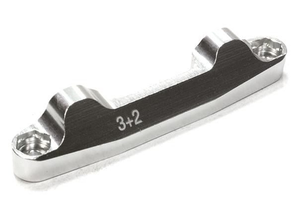 C26188SILVER Billet Machined 3+2 Rear Arm Mount for Associated RC10B5M Buggy (ASC90003) - Image 1