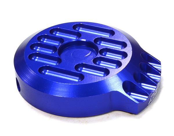 C26192BLUE Billet Machined Motor Cover for Traxxas 1/10 Stampede 4X4 VXL (2-pole VXL Only) - Image 1