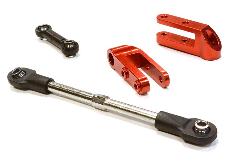 C26195RED Machined Servo Horn & Linkage Set for E-Maxx Brushless & E-Maxx 3903 2537 3968 - Image 1