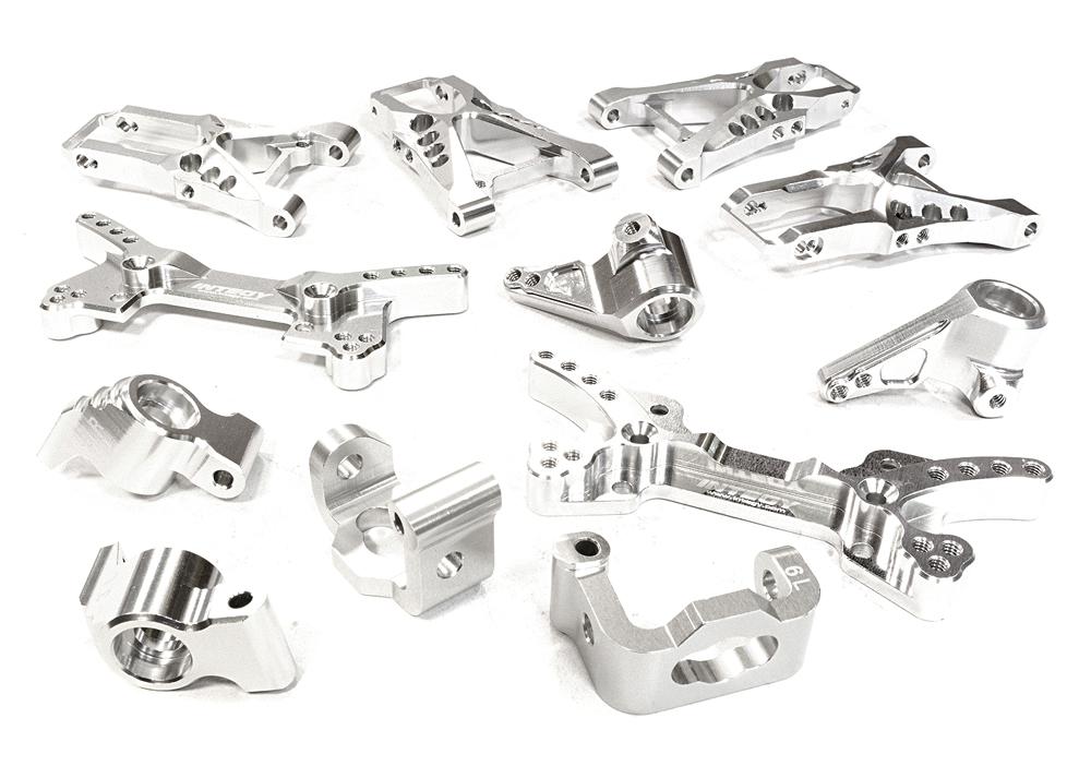 C26202SILVER Billet Machined Suspension Kit for HPI 1/10 Sprint 2 On-Road - Image 1