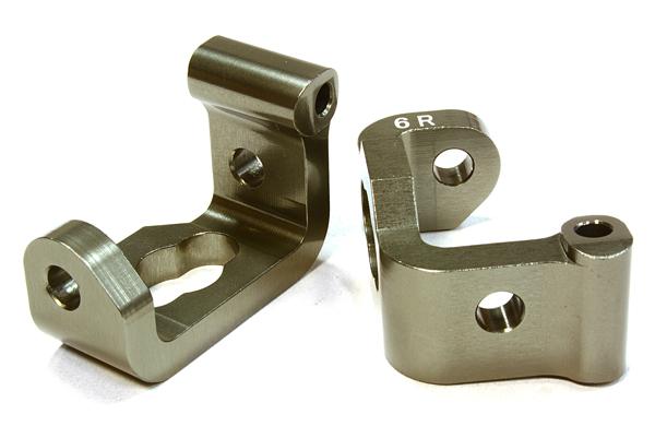 C26205GREY Billet Machined 6 Degree Front Caster Block C-Hubs for HPI 1/10 Sprint 2 On-Road - Image 1