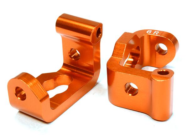 C26205ORANGE Billet Machined 6 Degree Front Caster Block C-Hubs for HPI 1/10 Sprint 2 On-Road - Image 1