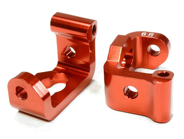 C26205RED Billet Machined 6 Degree Front Caster Block C-Hubs for HPI 1/10 Sprint 2 On-Road - Image 1