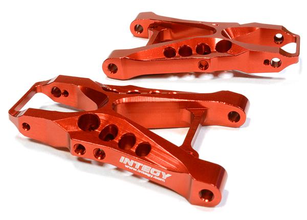 C26207RED Billet Machined Rear Suspension Arms for HPI 1/10 Sprint 2 On-Road - Image 1