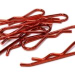 Anodized Color Bent-Up Body Clips (8) for 1/5 & 1/4 Size Vehicles(LxW=46x11mm)