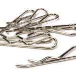 Anodized Color Bent-Up Body Clips (8) for 1/5 & 1/4 Size Vehicles(LxW=46x11mm)