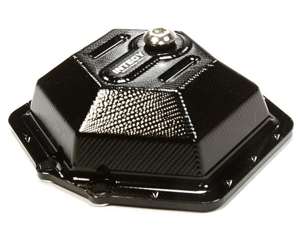 C26268BLACK Billet Machined Alloy Rear Differential Cover for Axial 1/10 Yeti Rock Racer - Image 1