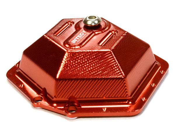 C26268RED Billet Machined Alloy Rear Differential Cover for Axial 1/10 Yeti Rock Racer - Image 1
