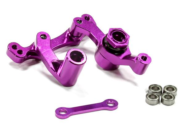 C26280PURPLE Billet Machined Steering Bellcrank for HPI 1/10 Blitz Short Course Truck - Image 1