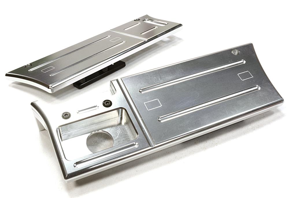 C26281SILVER Billet Machined Alloy Side Body Panel for Tamiya 1/14 Scale R620 - Image 1