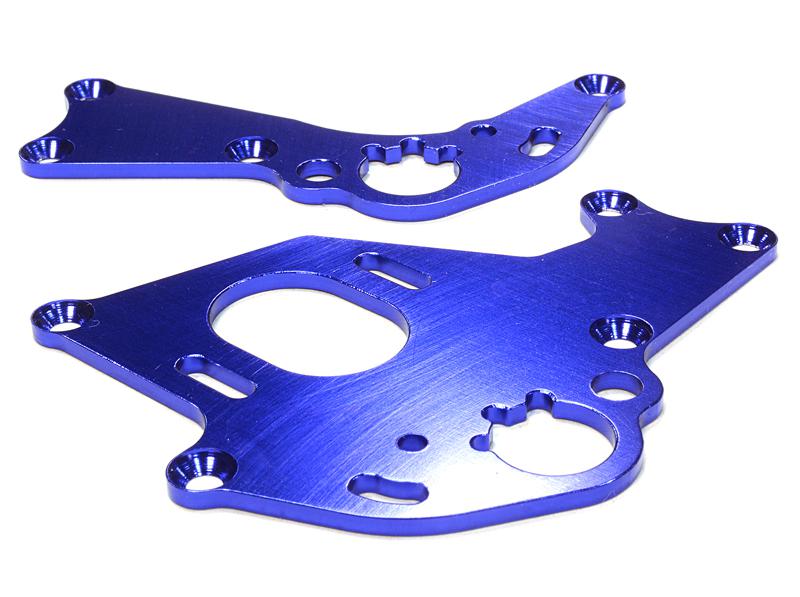 C26303BLUE Billet Machined Motor Mount Plates for HPI 1/10 Sprint 2 On-Road - Image 1