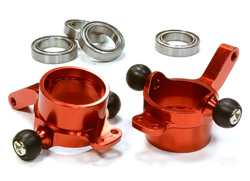 C26307RED Billet Machined Steering Knuckles for HPI 1/10 Scale E10 On-Road - Image 1