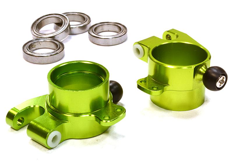 C26308GREEN Billet Machined Rear Hub Carriers for HPI 1/10 Scale E10 On-Road - Image 1