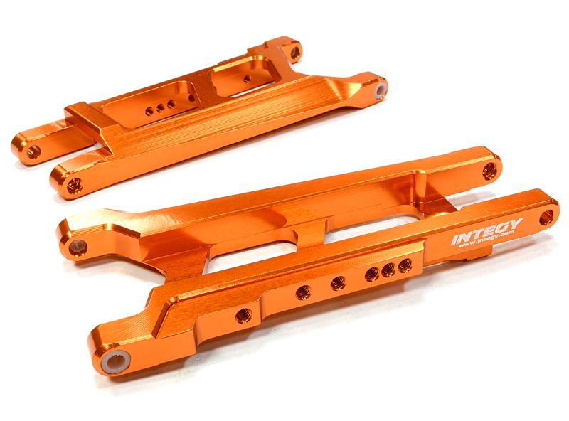 C26312ORANGE Billet Machined T3 Lower Suspension Arms for 1/10 Stampede 4X4 & Slash 4X4 3655X - Image 1