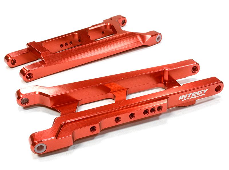 C26312RED Billet Machined T3 Lower Suspension Arms for 1/10 Stampede 4X4 & Slash 4X4 3655X - Image 1