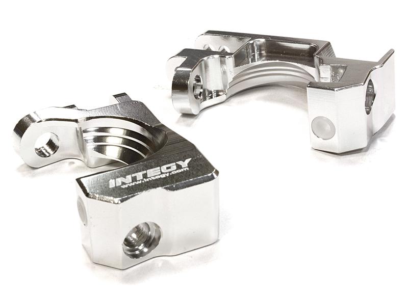 C26315SILVER Machined T3 Caster Blocks for 1/10 Stampede 4X4, Slash 4X4 & Rustler 4X4 6832 - Image 1